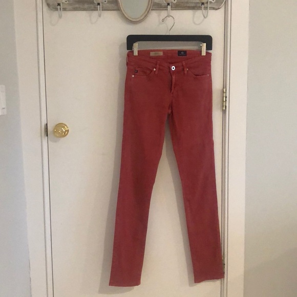 AG Cigarette Leg Jean in Nantucket Red (25) - Picture 1 of 4